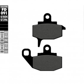 Колодки тормозные GALFER FD091G1054 